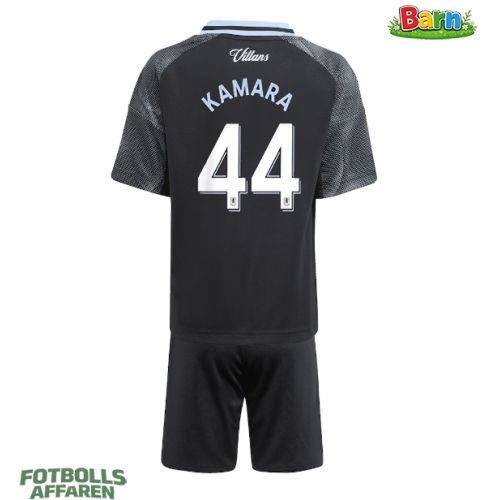 Aston Villa Boubacar Kamara #44 Bortaställ Barn 2025-26 Kortärmad (+ Korta byxor)